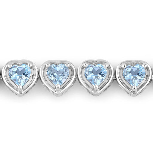 Bids.com 10.50 Carat Genuine Blue Topaz .925 Sterling Silver Bracelet Bracelets