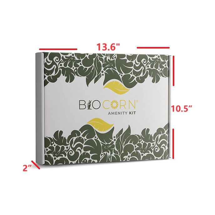 BIOCORN All-in-Kit Travel Kit, 15-Piece Travel Size Toiletries Accessories in the GIFT box (10 PACK)