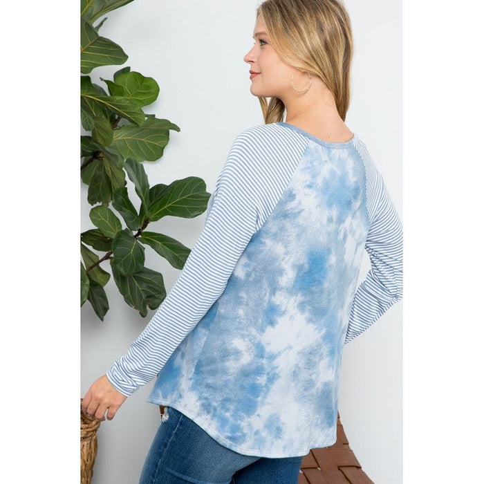 Plus Tie Dye Mixed Top