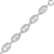 Bids.com 14K White Gold 1 1/2 Cttw Round Diamond Set Link Bracelet (I-J Color, I1-I2 Clarity) - 7" Bracelets