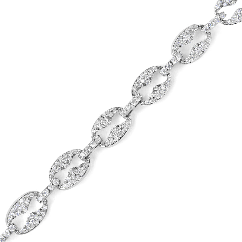 Bids.com 14K White Gold 1 1/2 Cttw Round Diamond Set Link Bracelet (I-J Color, I1-I2 Clarity) - 7" Bracelets