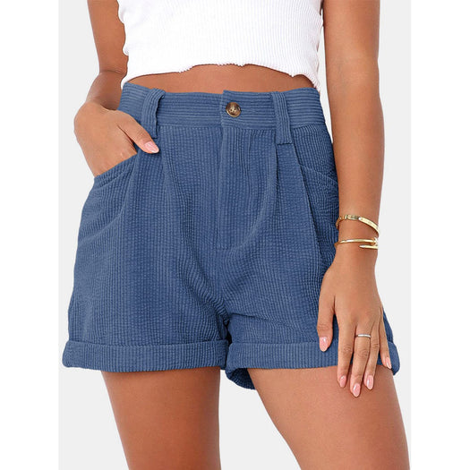 High Waist Shorts with Pockets