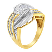 Bids.com 10KT Two-Toned Gold Diamond Bypass Ring (1 cttw, H-I Color, SI1-SI2 Clarity) Rings