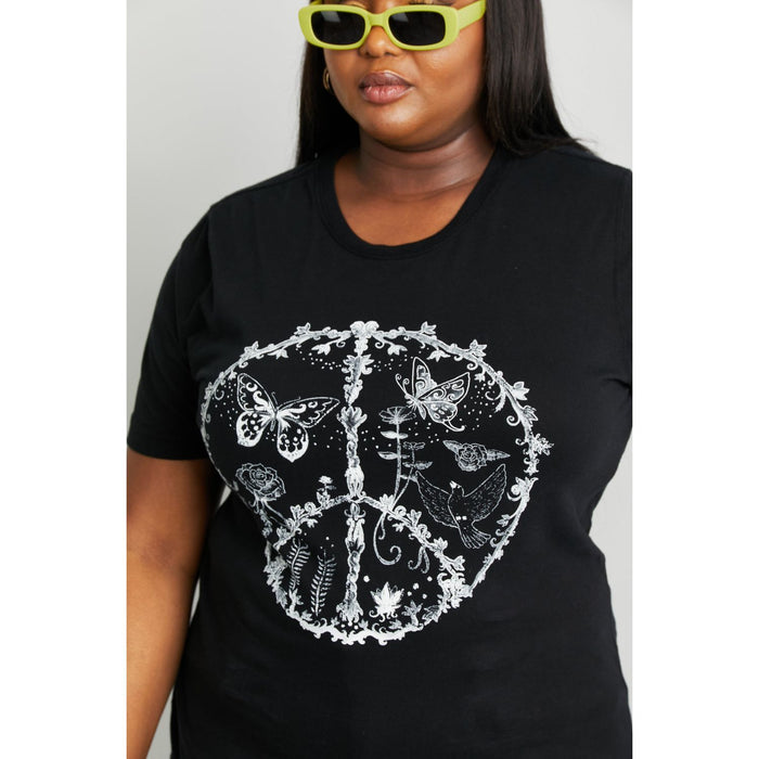 MineB Butterfly Graphic Tee Shirt