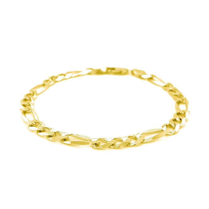 Bids.com 6.0mm 14k Yellow Gold Solid Figaro Bracelet Bracelets