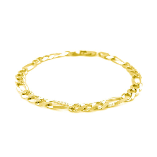 Bids.com 6.0mm 14k Yellow Gold Solid Figaro Bracelet Bracelets