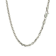 Bids.com 14k White Gold Diamond Cut Cable Link Chain (2.90 mm) Necklaces