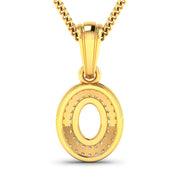 Bids.com 0.17 Carat Genuine White Diamond 14K Yellow Gold Semi Mount Pendant - holds 7x5mm Oval Gemstone Pendants