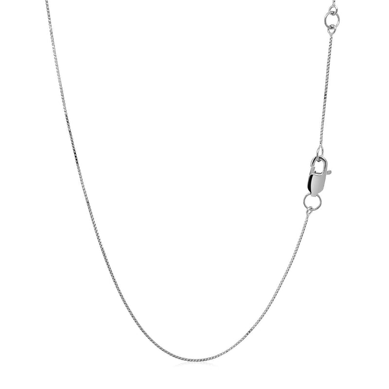 Bids.com Double Extendable Box Chain in 14k White Gold (0.6mm) Necklaces