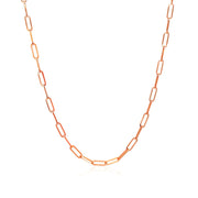 Bids.com 14K Rose Gold Delicate Paperclip Chain (2.1mm) Necklaces