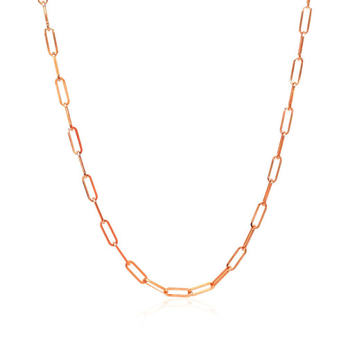 Bids.com 14K Rose Gold Delicate Paperclip Chain (2.1mm) Necklaces
