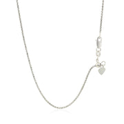 Bids.com 14k White Gold Adjustable Popcorn Chain 1.3mm Necklaces