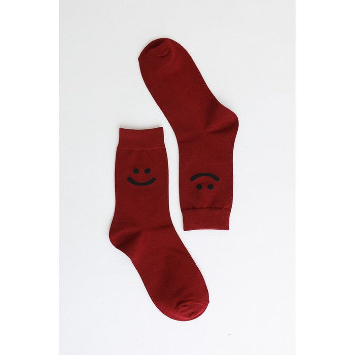 Smiley Face Crew Socks