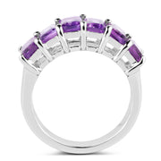 Bids.com 3.30 Carat Genuine Amethyst .925 Sterling Silver Ring Rings