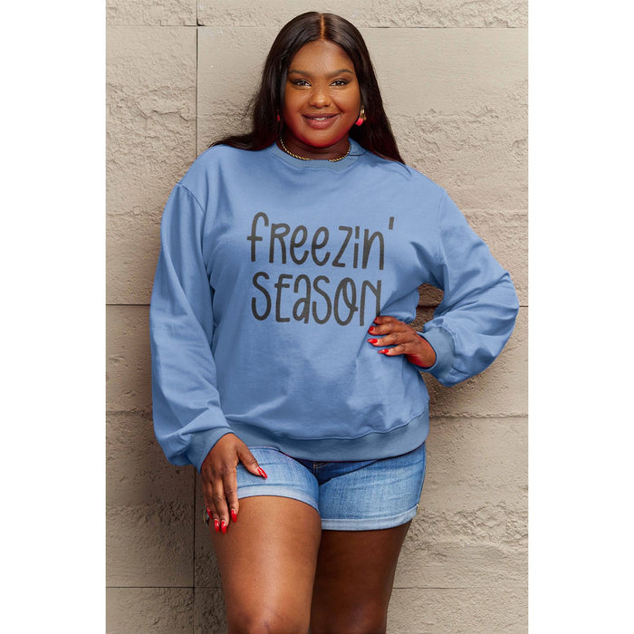 Simply Love FREEZIN' SEASON Graphic Sweatshirt