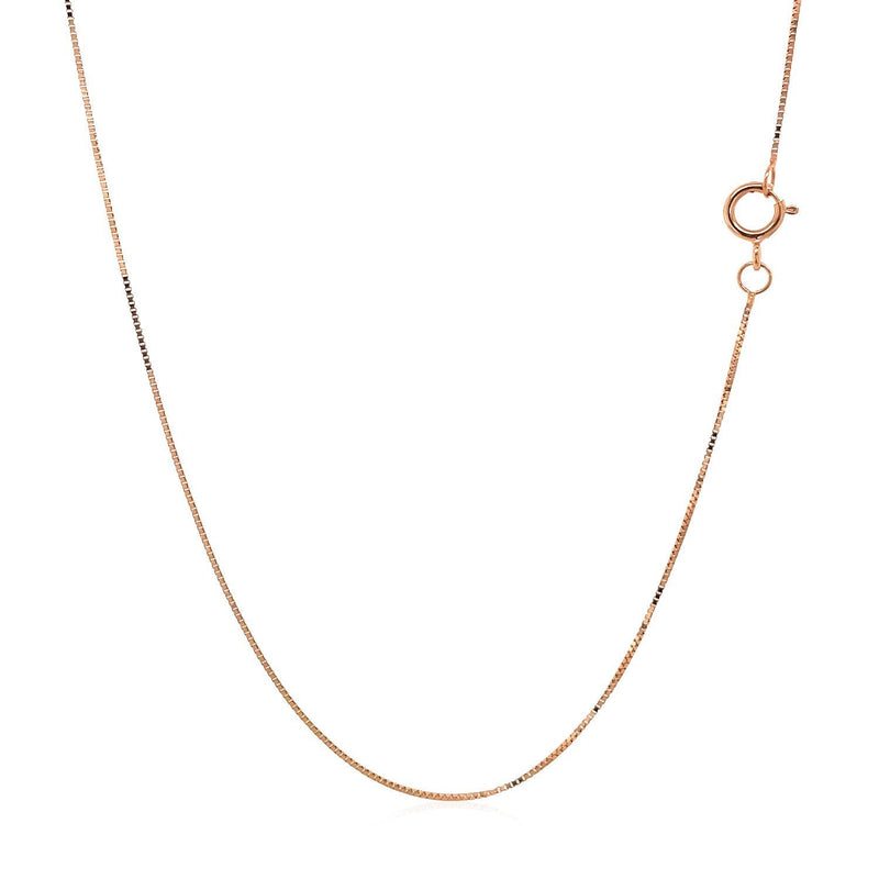 Bids.com 14k Rose Gold Classic Box Chain 0.45mm Necklaces