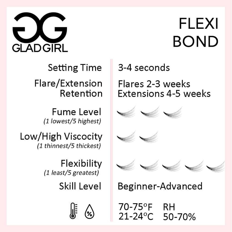 GladGirl 5 Star Flexi Bond Eyelash Extension Adhesive Glue & Remover