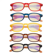 eyekeeper.com 5 Pack Bamboo-look Blue Light Blocking Reading Glasses TM034 Eyeglasses