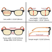 eyekeeper.com 5 Pack Bamboo-look Blue Light Blocking Reading Glasses TM034 Eyeglasses