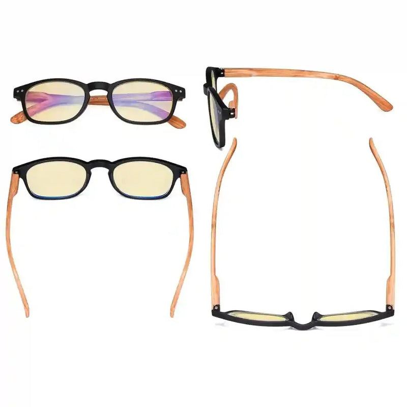 eyekeeper.com 5 Pack Bamboo-look Blue Light Blocking Reading Glasses TM034 Eyeglasses