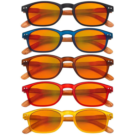 eyekeeper.com 5 Pack Blue Light Blocking Glasses Orange Tinted Lens DS034 Eyeglasses