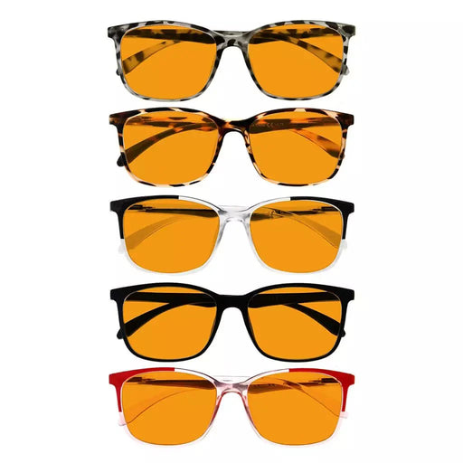 eyekeeper.com 5 Pack Blue Light Blocking Readers Orange Tinted DS9113 Eyeglasses