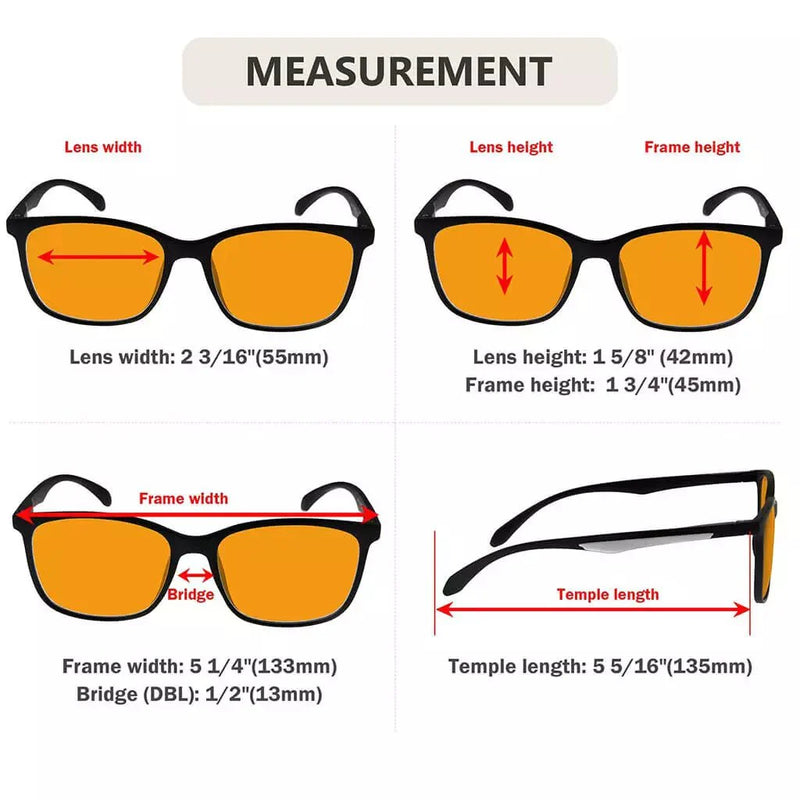 eyekeeper.com 5 Pack Blue Light Blocking Readers Orange Tinted DS9113 Eyeglasses