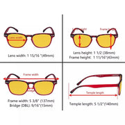 eyekeeper.com 5 Pack Blue Light Blocking Reading Glasses Amber Lens HP079 Eyeglasses