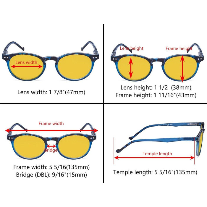 Eyekeeper - 5 Pack Blue Light Blocking Reading Glasses Hp071F