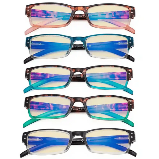 eyekeeper.com 5 Pack Blue Light Blocking Reading Glasses TMCG012 Eyeglasses