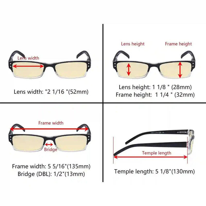 eyekeeper.com 5 Pack Blue Light Blocking Reading Glasses TMCG012 Eyeglasses