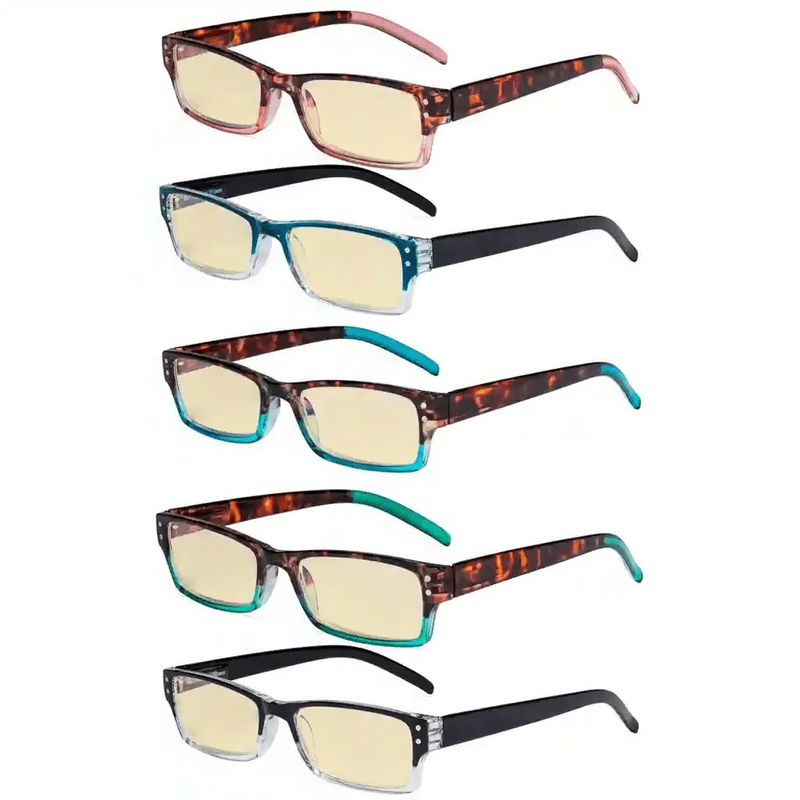 eyekeeper.com 5 Pack Blue Light Blocking Reading Glasses TMCG012 Eyeglasses
