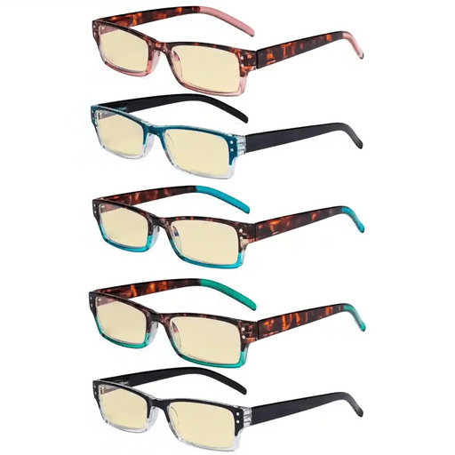 eyekeeper.com 5 Pack Blue Light Blocking Reading Glasses TMCG012 Eyeglasses