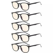 eyekeeper.com 5 Pack Blue Light Blocking Reading Glasses Vintage Oval Readers CG065 Eyeglasses