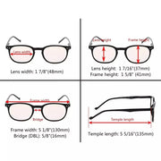 eyekeeper.com 5 Pack Blue Light Blocking Reading Glasses Vintage Oval Readers CG065 Eyeglasses