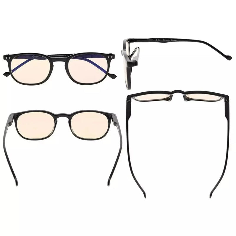 eyekeeper.com 5 Pack Blue Light Blocking Reading Glasses Vintage Oval Readers CG065 Eyeglasses