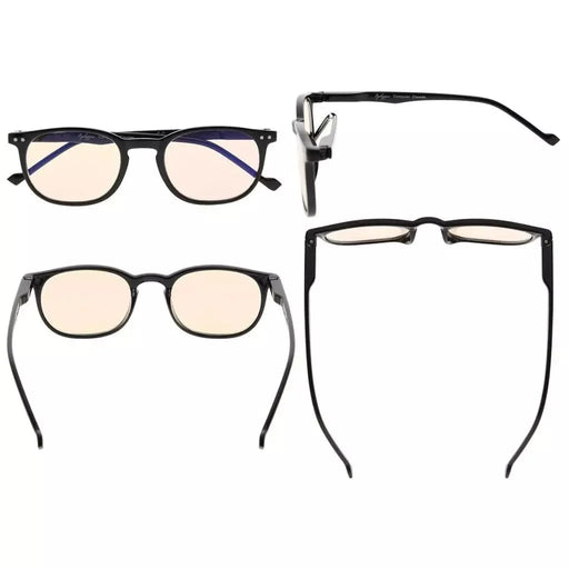 eyekeeper.com 5 Pack Blue Light Blocking Reading Glasses Vintage Oval Readers CG065 Eyeglasses