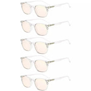 eyekeeper.com 5 Pack Blue Light Blocking Reading Glasses Vintage Oval Readers CG065 Eyeglasses