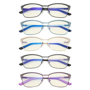 eyekeeper.com 5 Pack Blue Light Filter Eyeglasses with Crystals UV17001 Eyeglasses