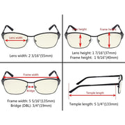 eyekeeper.com 5 Pack Blue Light Filter Eyeglasses with Crystals UV17001 Eyeglasses