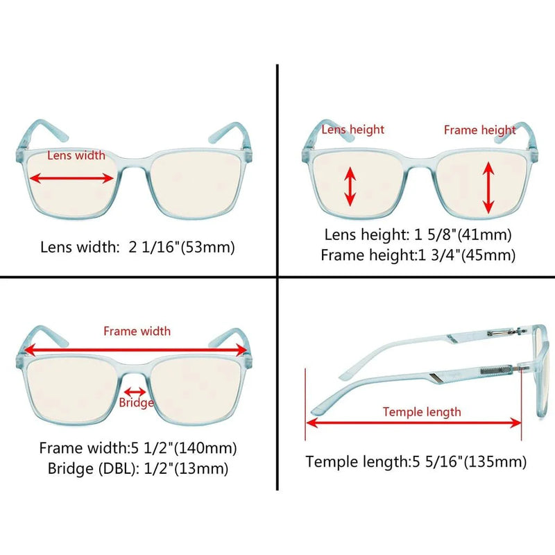 eyekeeper.com 5 Pack Blue Light Filter Reading Glasses UVR151 Eyeglasses