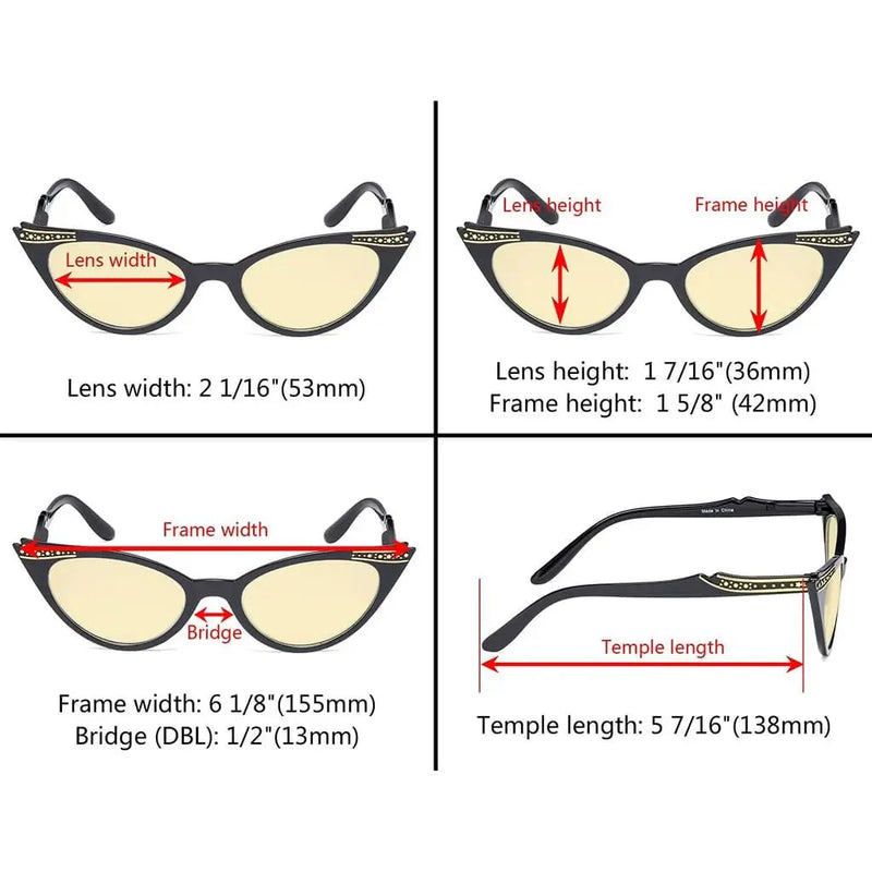 eyekeeper.com 5 Pack Cat-eye Blue Light Blocking Eyeglasses TM914 Eyeglasses
