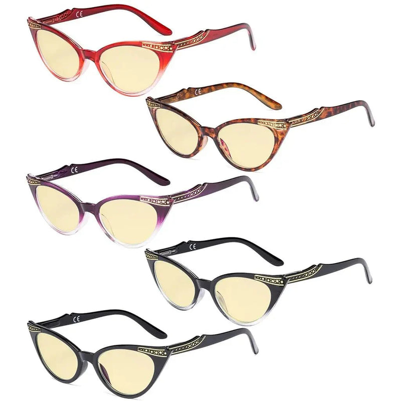 eyekeeper.com 5 Pack Cat-eye Blue Light Blocking Eyeglasses TM914 Eyeglasses
