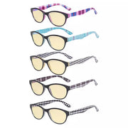 eyekeeper.com 5 Pack Cat-eye Blue Light Blocking Readers Pattern TM074 Eyeglasses