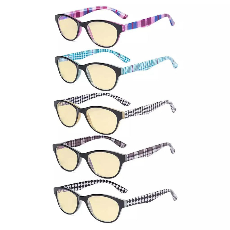 eyekeeper.com 5 Pack Cat-eye Blue Light Blocking Readers Pattern TM074 Eyeglasses
