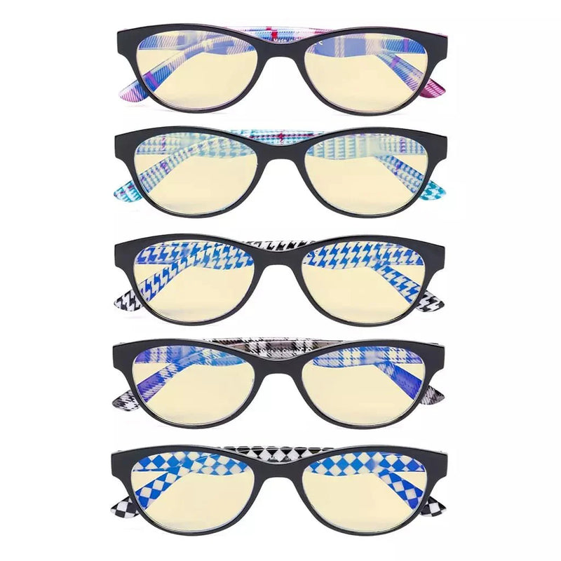 eyekeeper.com 5 Pack Cat-eye Blue Light Blocking Readers Pattern TM074 Eyeglasses