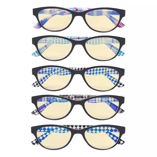 eyekeeper.com 5 Pack Cat-eye Blue Light Blocking Readers Pattern TM074 Eyeglasses