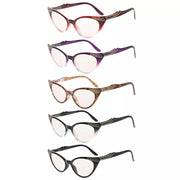 eyekeeper.com 5 Pack Cat-eye Blue Light Blocking Reading Glasses CG914 Eyeglasses