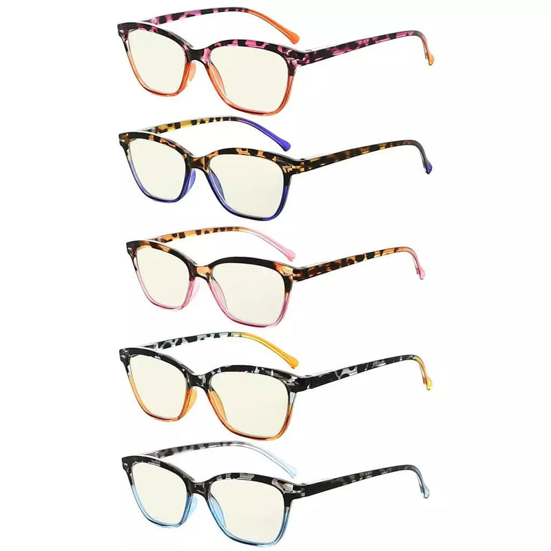 eyekeeper.com 5 Pack Cat-eye Blue Light Filter Readers UVR9111 Eyeglasses