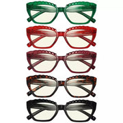 eyekeeper.com 5 Pack Cat-eye Blue Light Filter Reading Glasses UV2133 Eyeglasses